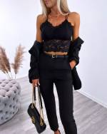 Красный Топ  из эластичного кружева