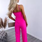 Светло-розовый Длинный комбинезон с карманами 