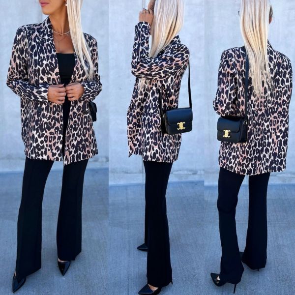 Leopard Leopardimustriline Oversized Pintsak