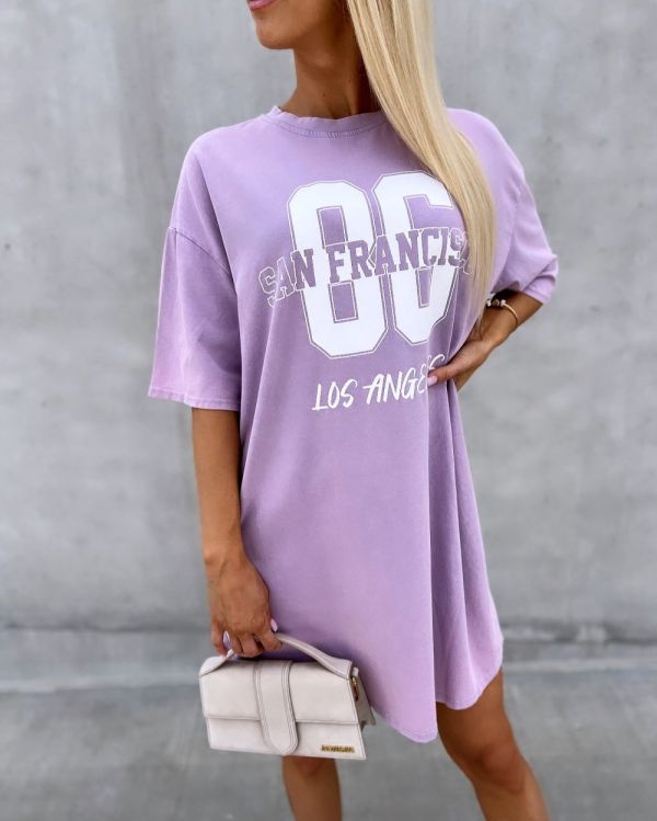 Purple Shirt Dress San Francisco