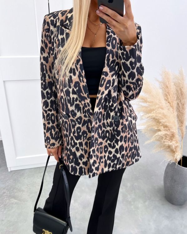 Leopard Leopardimustriline Oversized Pintsak