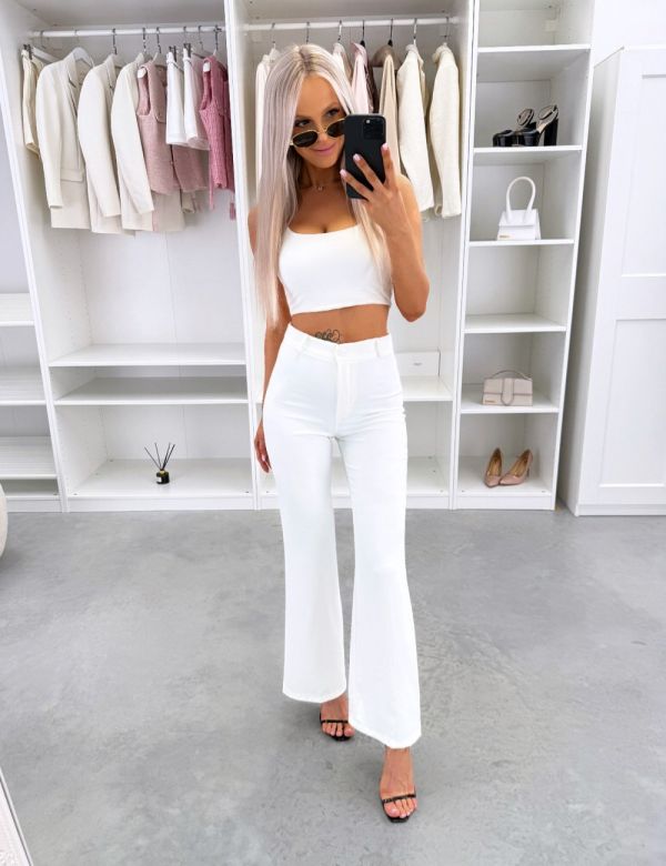 White Smart Comfortable Trousers