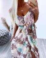 Черный Платье длиной три четверти с цветочным принтом