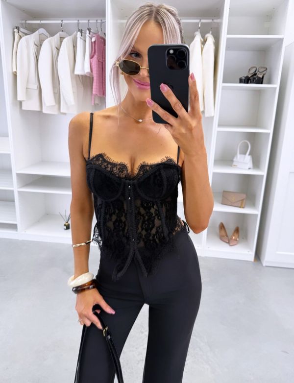 Black Lace Corset