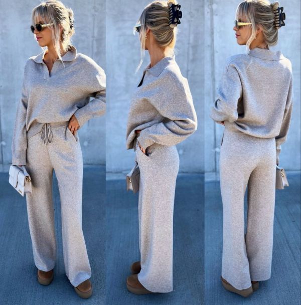 Taupe Comfortable Two-piece Set