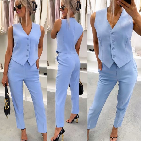 Blue Two-piece Set