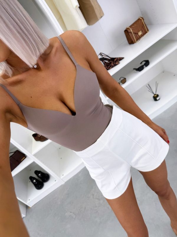 Taupe Shaping Stretch Bodysuit