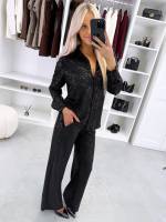 Melns Divdaļīgs Maigs Komplekts Ar Fliteriem