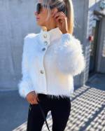 White Soft Buttoned Sweater