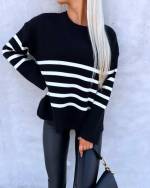 White Striped Sweater
