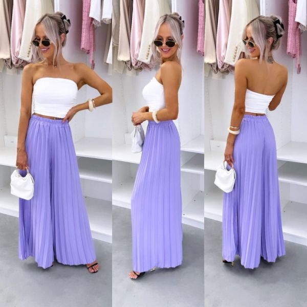 Purple Pleated Trousers