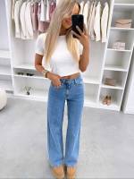 Sinine Sirgelõikelised Stretch Teksad