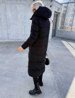 Juoda Vandeniui Atsparus Ilgesnis Parkas