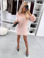 Tumši Zaļa Garām Piedurknēm Plūstoša Kleita