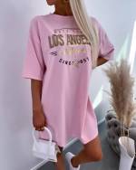 Khaki Marškinėlių Suknelė Los Angeles