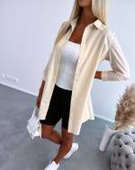 White Oversized Buttoned Blouse