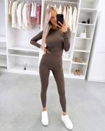 Czarny Dwuczęściowy Modelujący Komplet Ze Stretchu