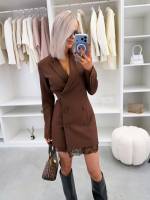 Pink Fitted Blazer Dress