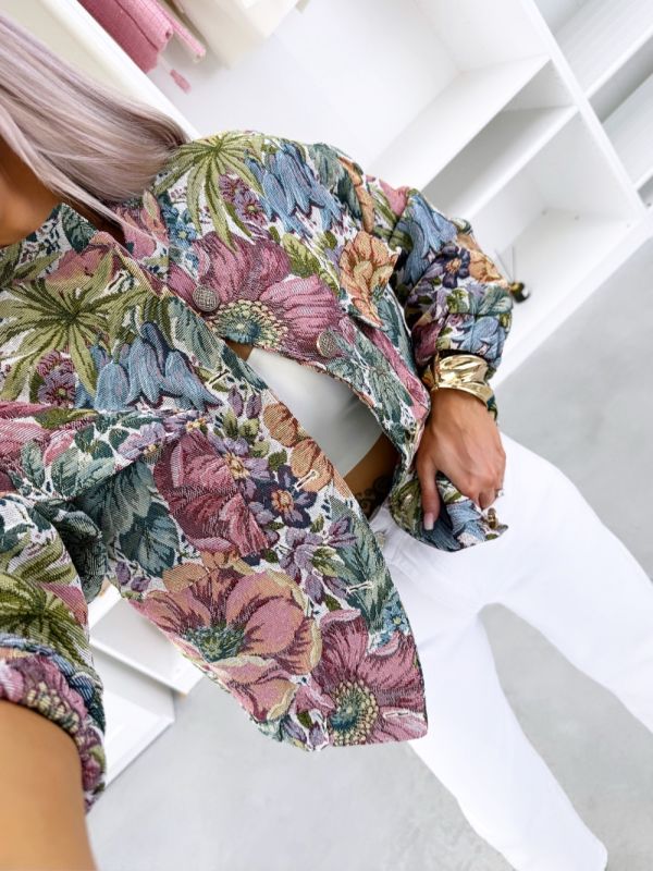 Green Floral Jacket