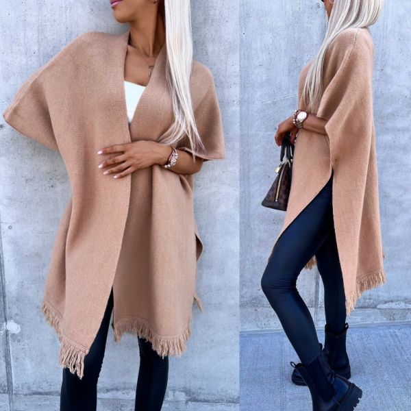 Camel Narmastega Pehme Poncho